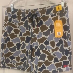Men Blue & Olive Camouflage Swim Shorts - Florence board shorts